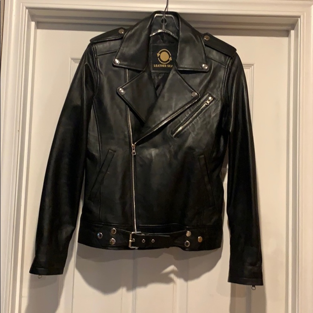 Black Leather Moto Jacket
